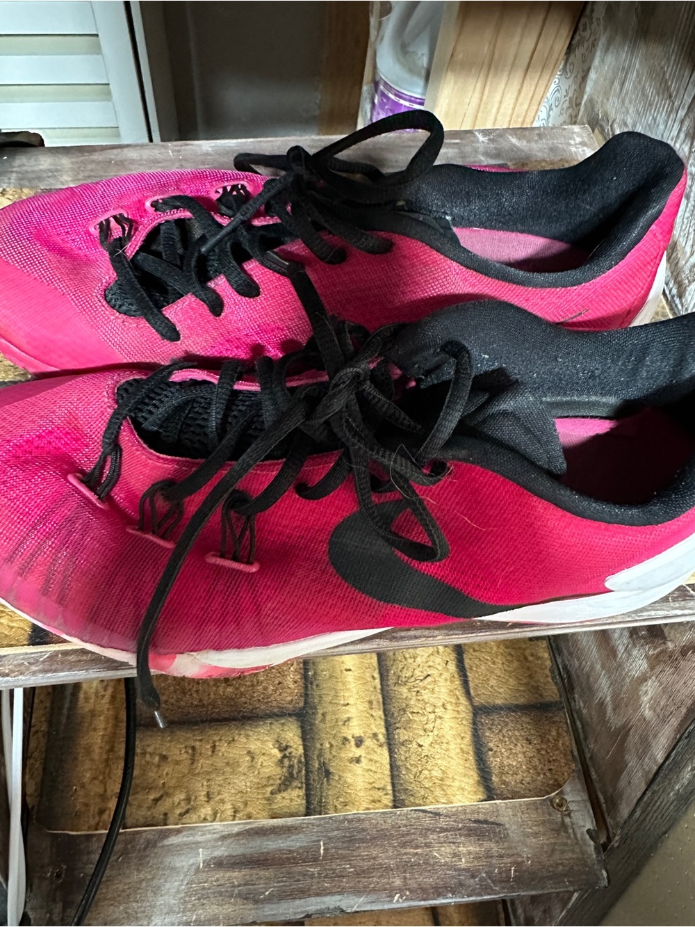 Nike Women's Athletic Shoes - Pink and Black